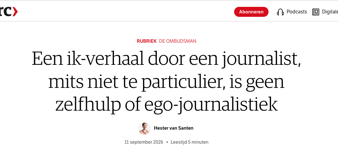 Persoonlijke ervaringen als journalistiek verhaal